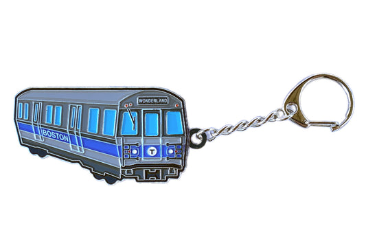 MBTA Blue Line Subway Car Key Chain NEW!