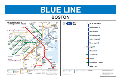 Boston MBTA Blue Line Station Panel Prints