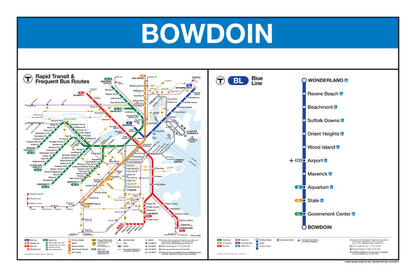 Boston MBTA Blue Line Station Panel Prints