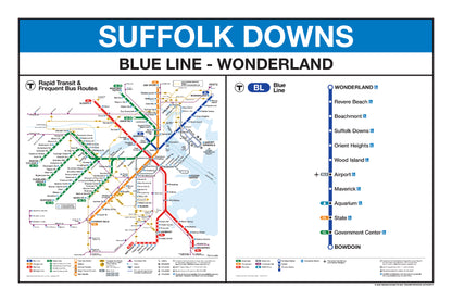 Boston MBTA Blue Line Station Panel Prints