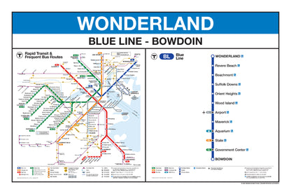 Boston MBTA Blue Line Station Panel Prints