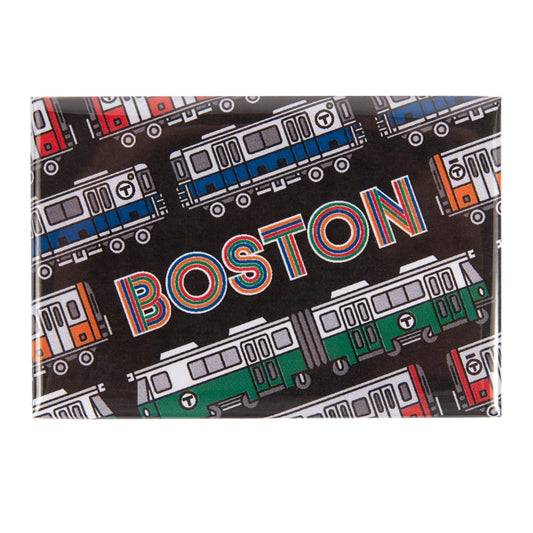 Boston MBTA Transit Vehicles 3x2 Magnet