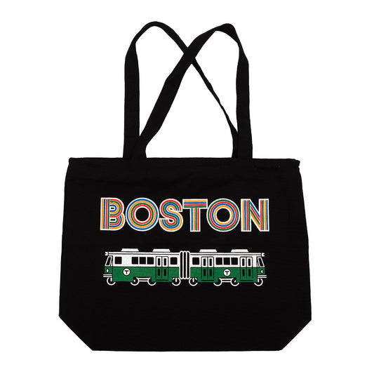 Boston MBTA Green Line Trolley Canvas Tote Bag