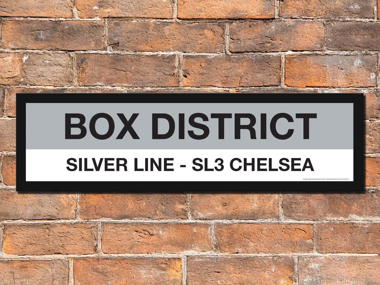 Boston MBTA SILVER LINE Framed Replica Station Signs