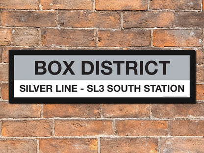 Boston MBTA SILVER LINE Framed Replica Station Signs