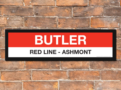 Boston MBTA RED LINE Framed Replica Station Signs