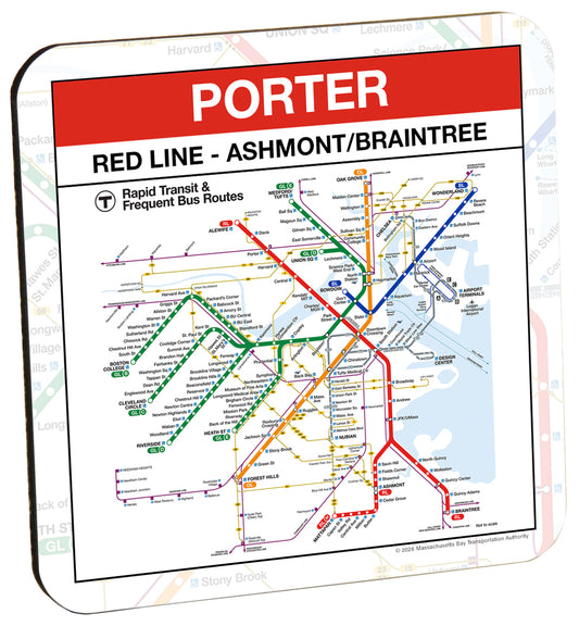Boston MBTA Porter Red Line Station Coaster