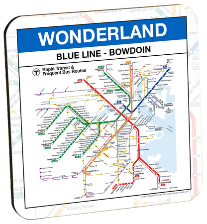 Boston MBTA Wonderland Blue Line Station Coaster