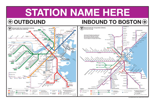 MBTA Commuter Rail Station Panel Prints NORTH STATION DESTINATIONS (18"x24")