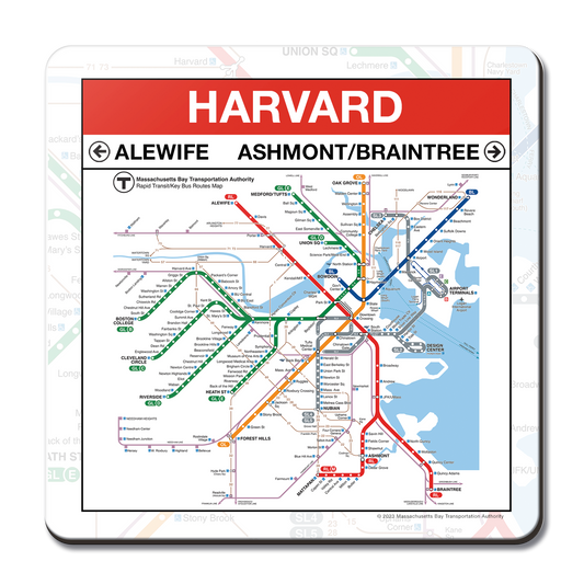 MBTA Harvard Red Line Station Coaster