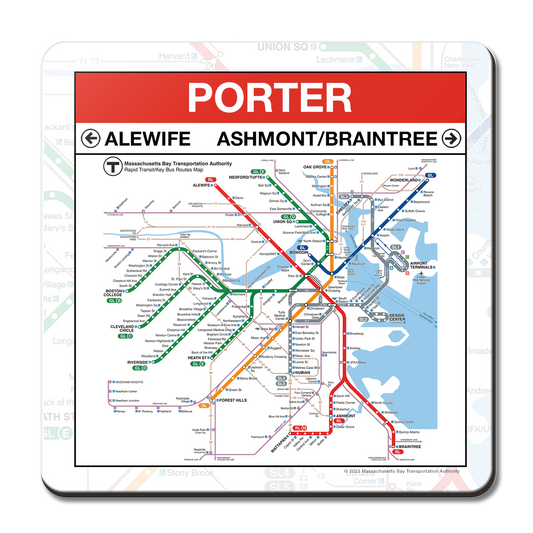 MBTA Porter Red Line Station Coaster