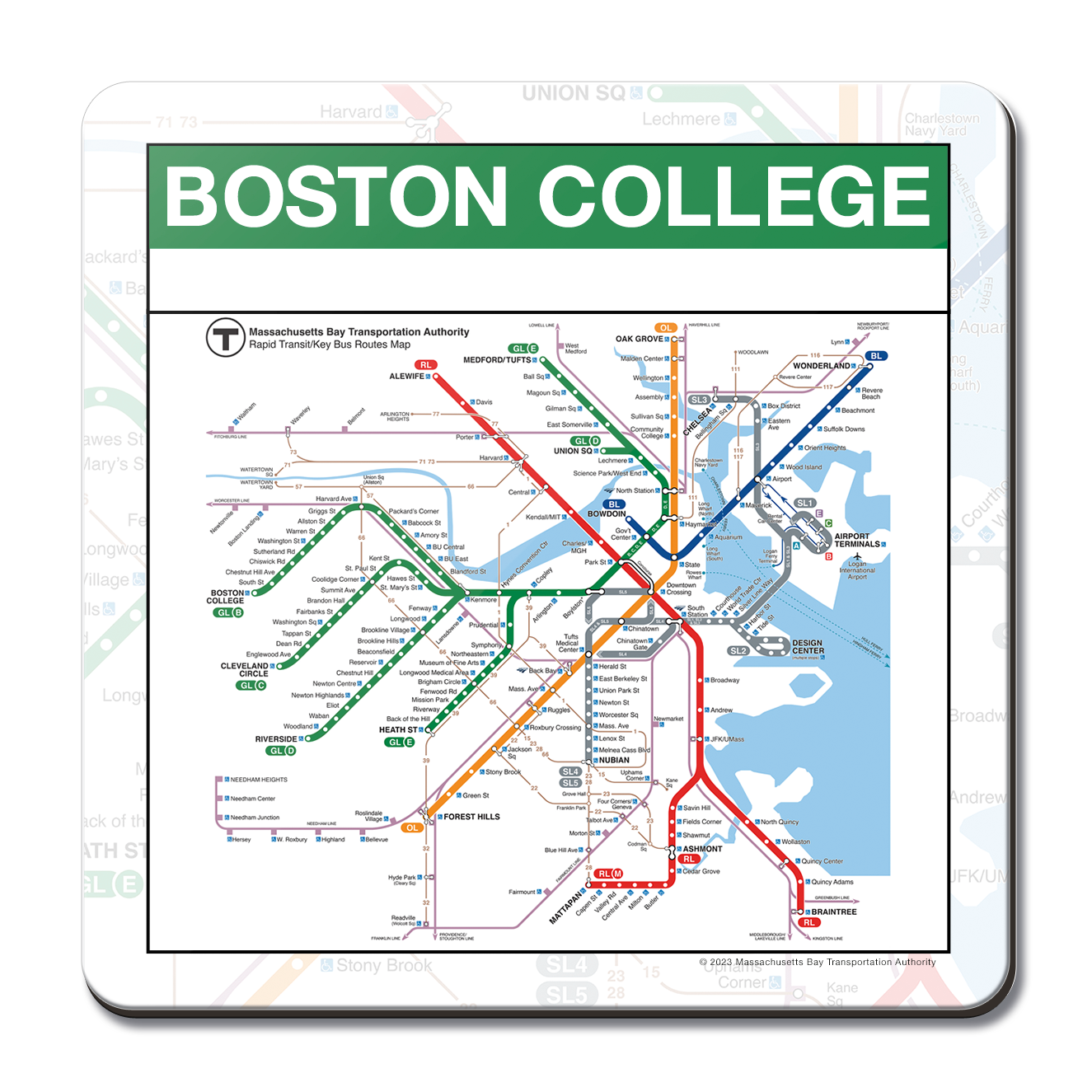 MBTA Boston College Green Line Station Coaster