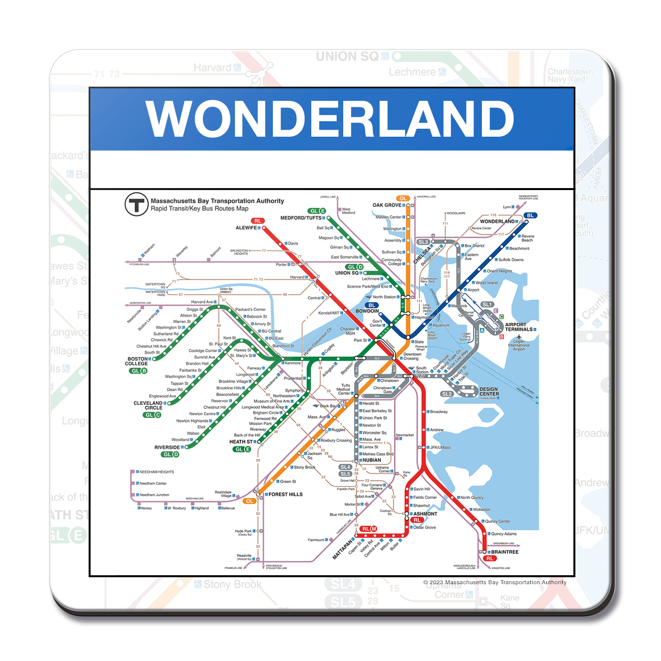 MBTA Wonderland Blue Line Station Coaster