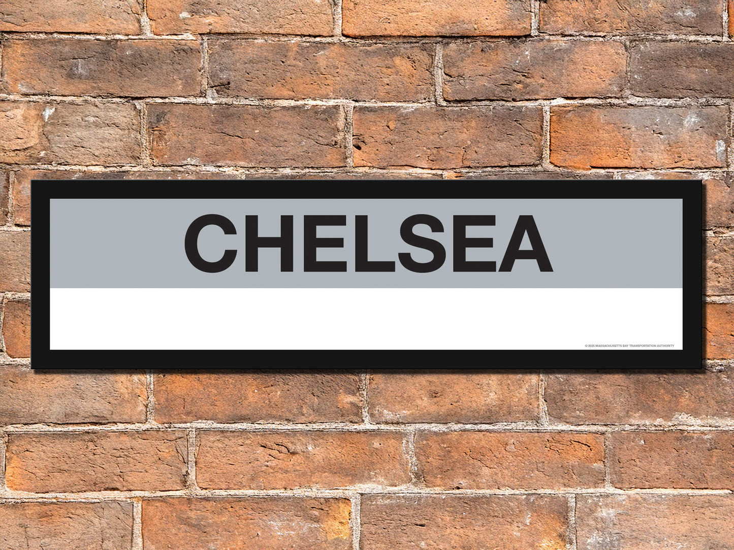 Boston MBTA SILVER LINE Framed Replica Station Signs