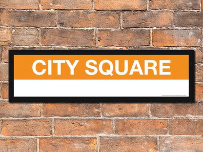 Boston MBTA ORANGE LINE Framed Replica Station Signs