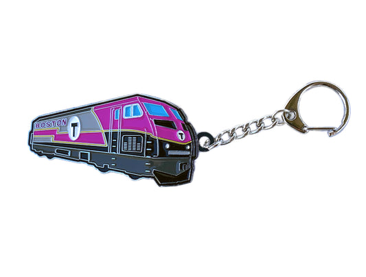 MBTA Commuter Rail Locomotive Key Chain NEW!