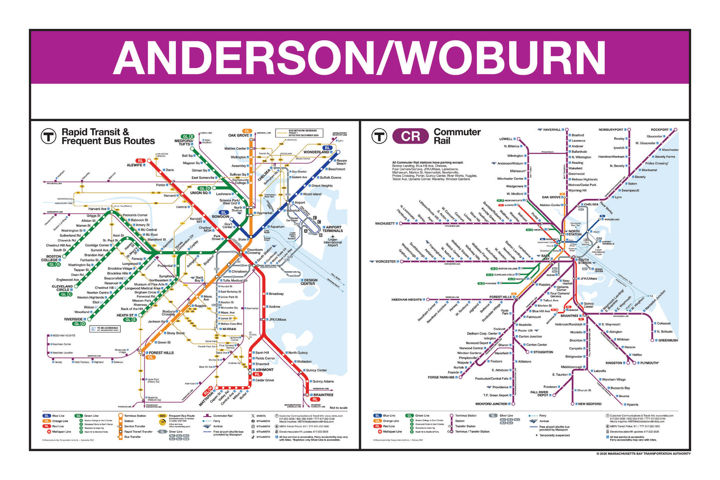 Boston MBTA Commuter Rail Station Panel Prints (A-F)
