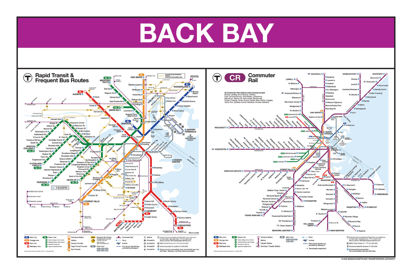 Boston MBTA Commuter Rail Station Panel Prints (A-F)