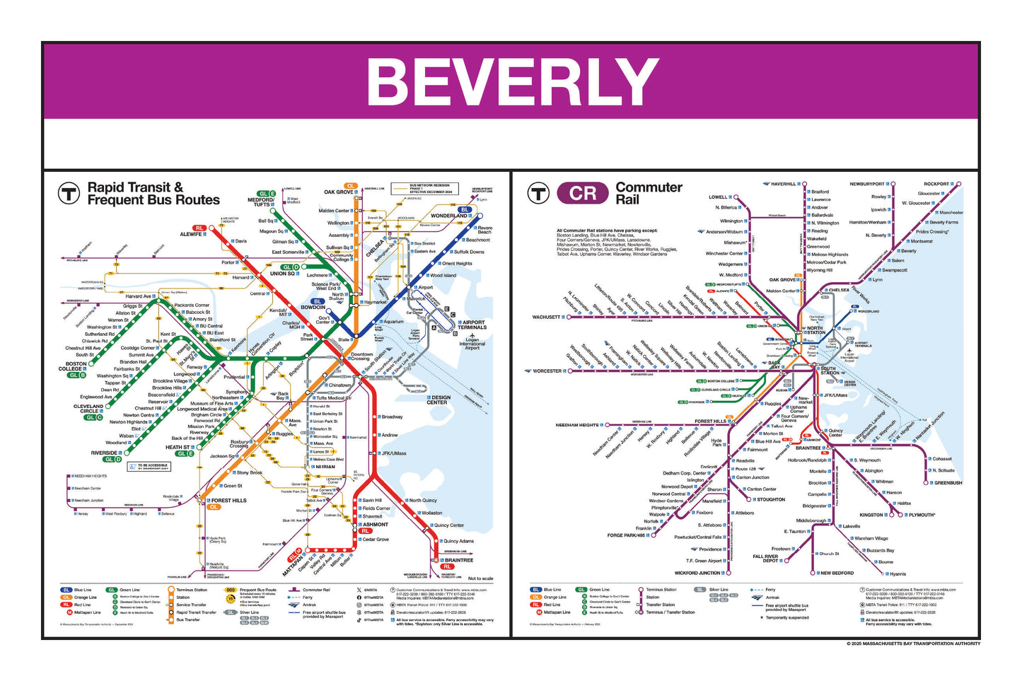 Boston MBTA Commuter Rail Station Panel Prints (A-F)