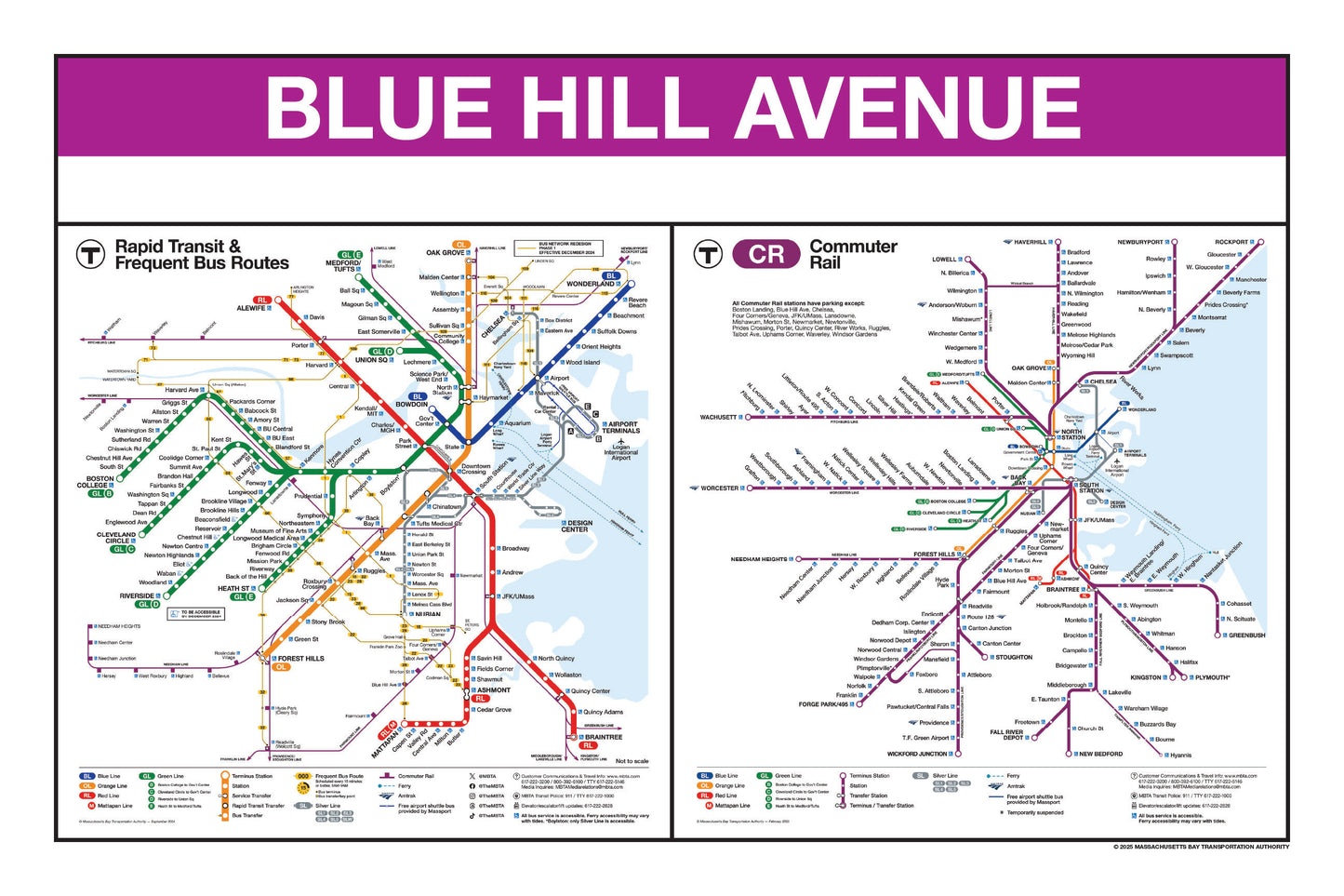 Boston MBTA Commuter Rail Station Panel Prints (A-F)