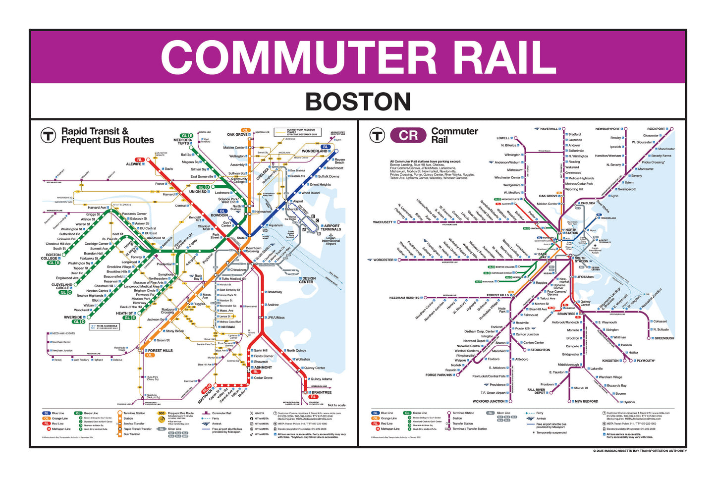 Boston MBTA Commuter Rail Station Panel Prints (A-F)
