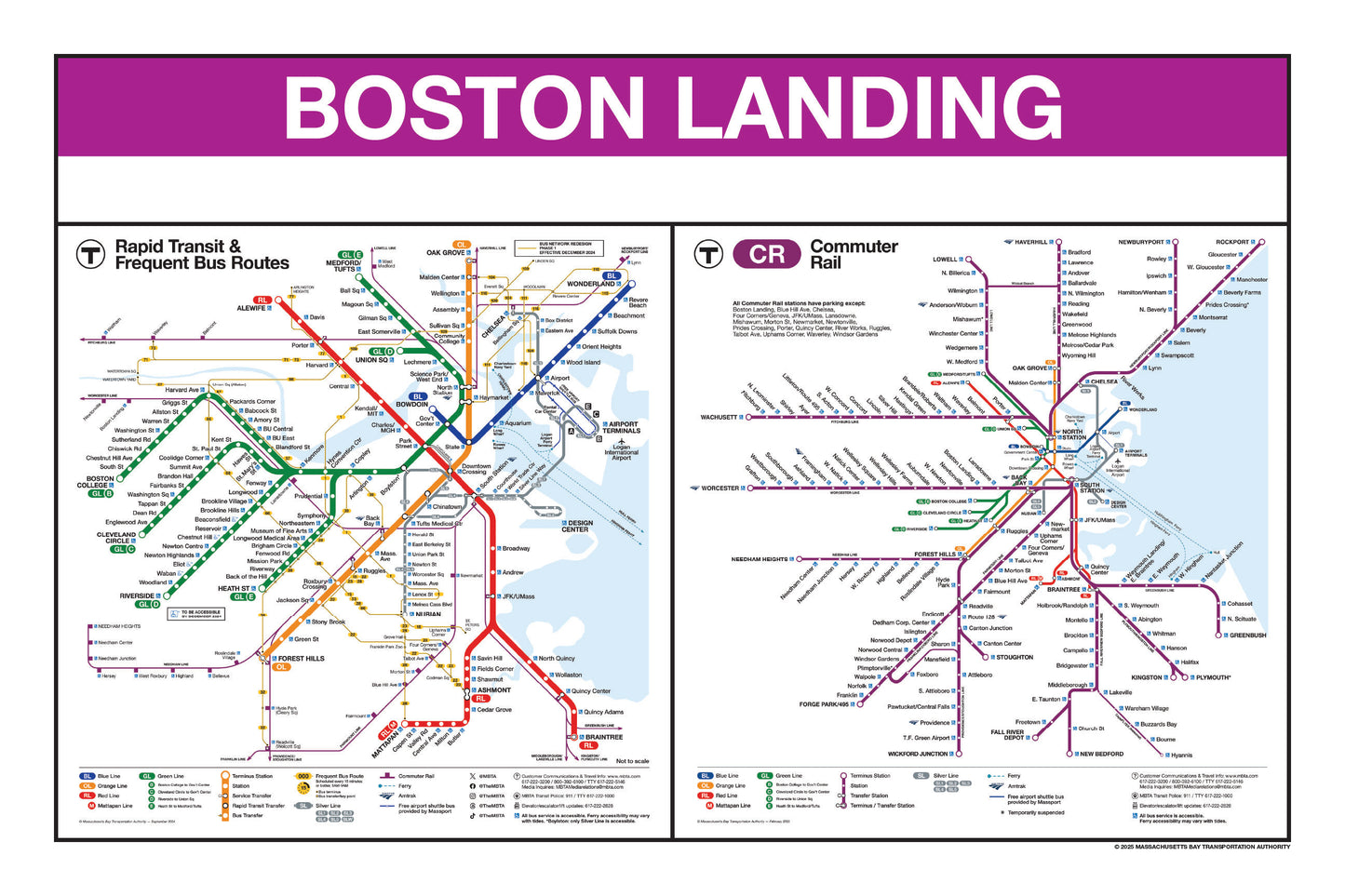 Boston MBTA Commuter Rail Station Panel Prints (A-F)