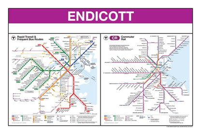 Boston MBTA Commuter Rail Station Panel Prints (A-F)
