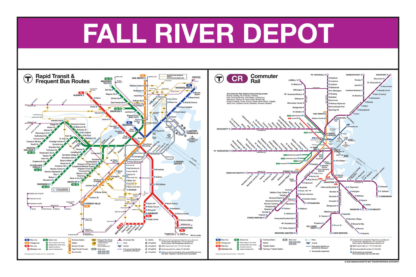 Boston MBTA Commuter Rail Station Panel Prints (A-F)