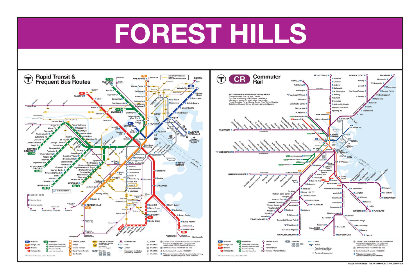 Boston MBTA Commuter Rail Station Panel Prints (A-F)