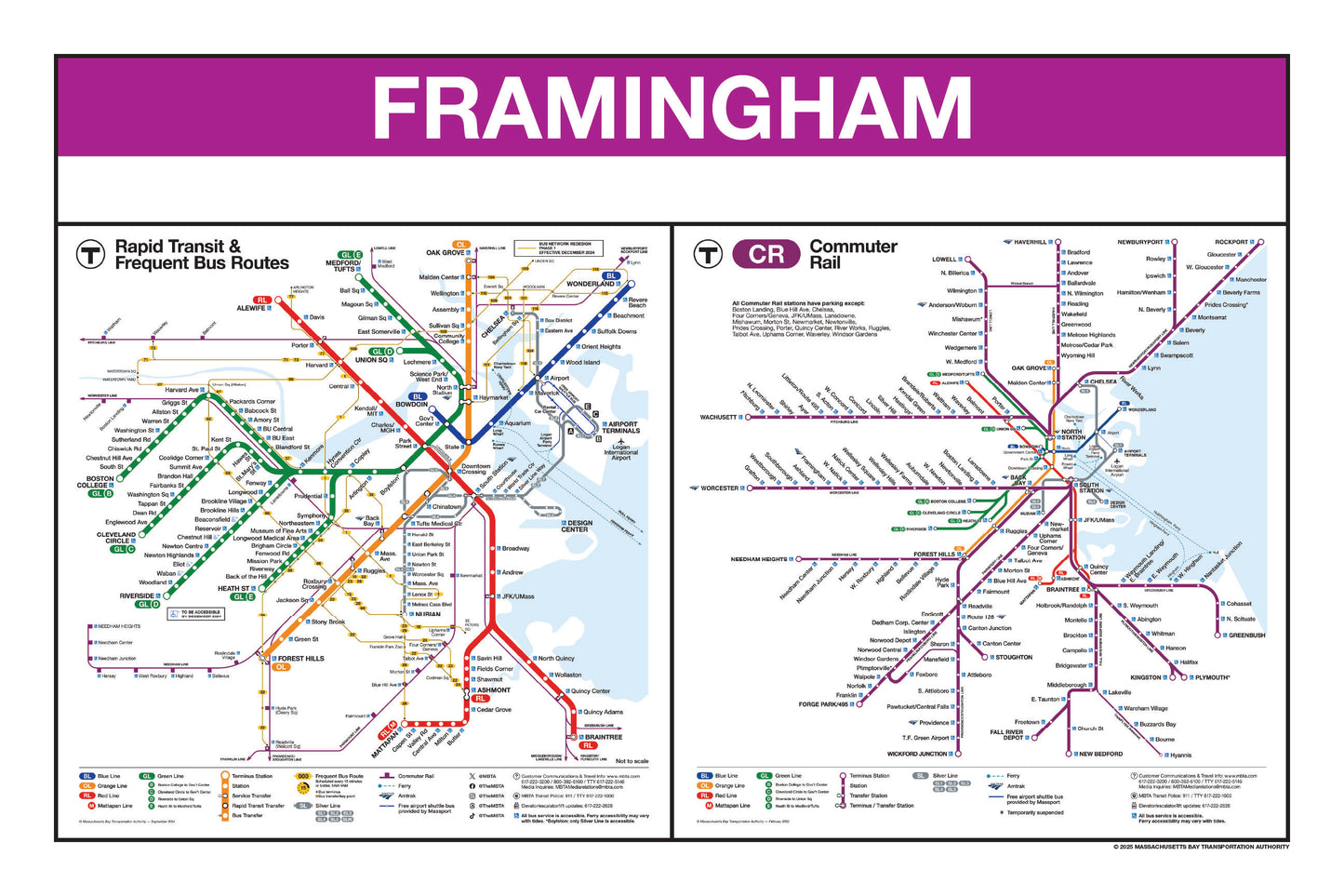 Boston MBTA Commuter Rail Station Panel Prints (A-F)