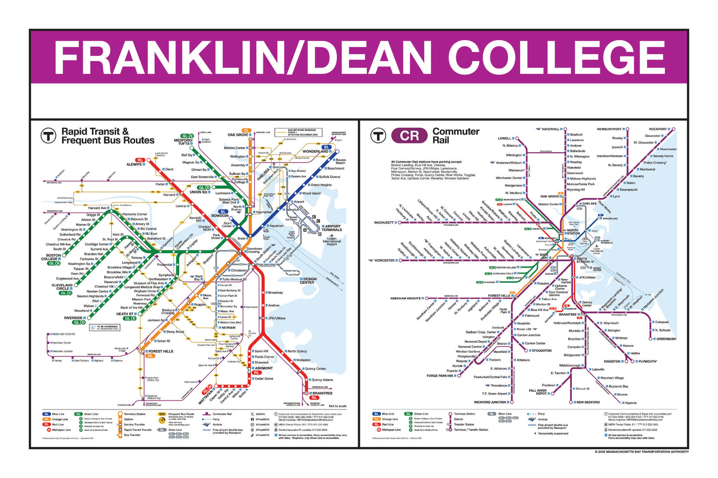 Boston MBTA Commuter Rail Station Panel Prints (A-F)