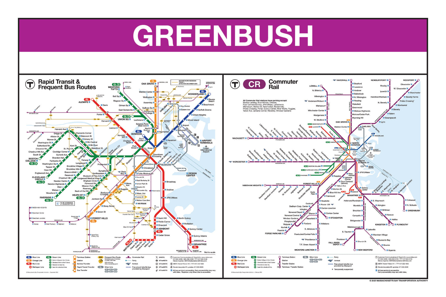Boston MBTA Commuter Rail Station Panel Prints (G-M)