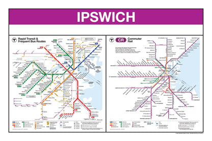 Boston MBTA Commuter Rail Station Panel Prints (G-M)