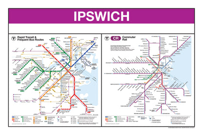 Boston MBTA Commuter Rail Station Panel Prints