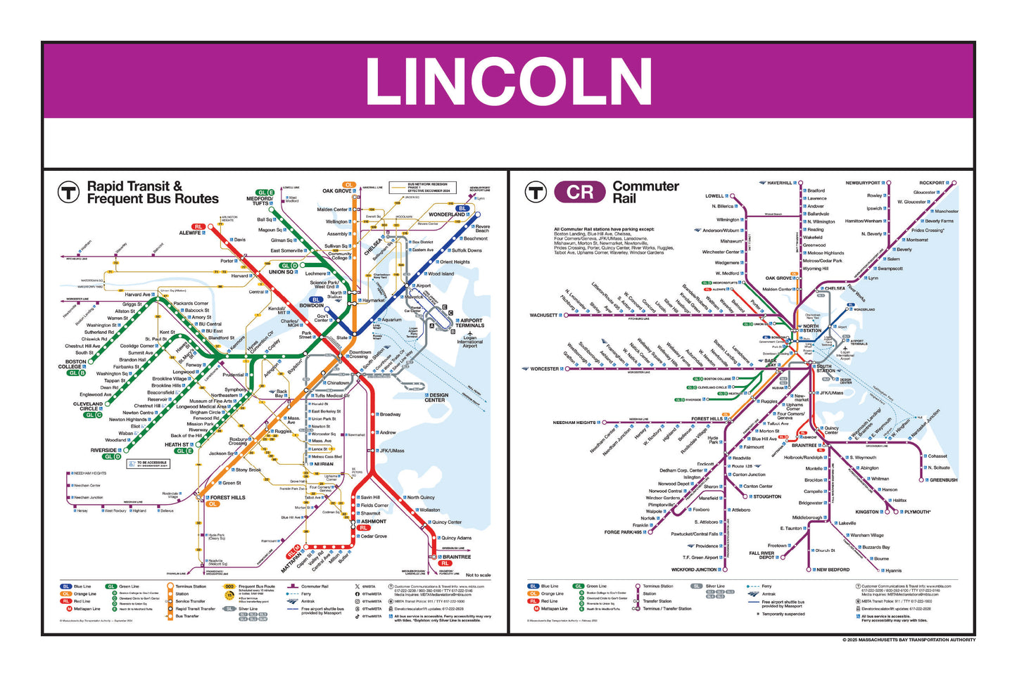 Boston MBTA Commuter Rail Station Panel Prints (G-M)