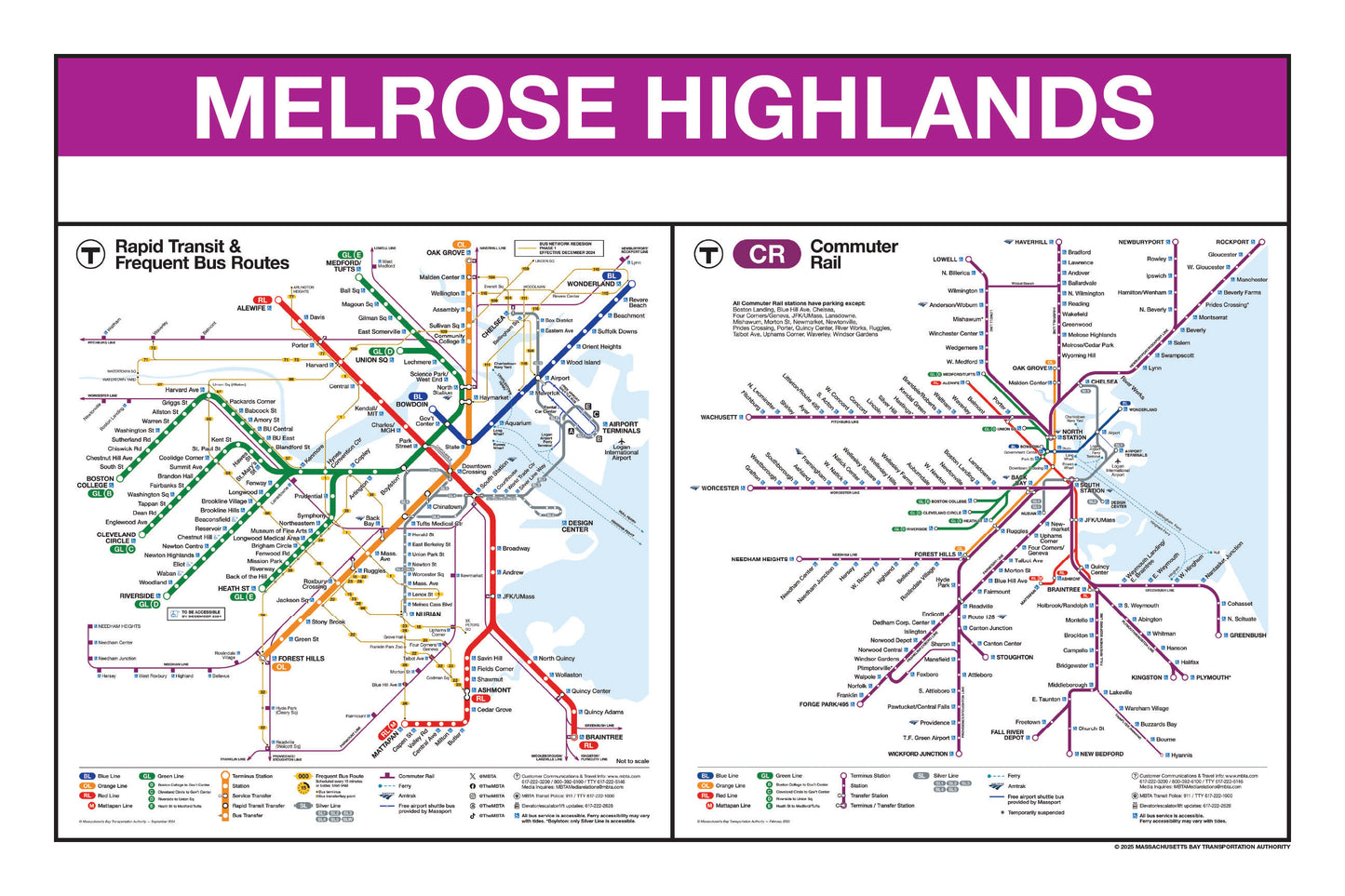 Boston MBTA Commuter Rail Station Panel Prints (G-M)