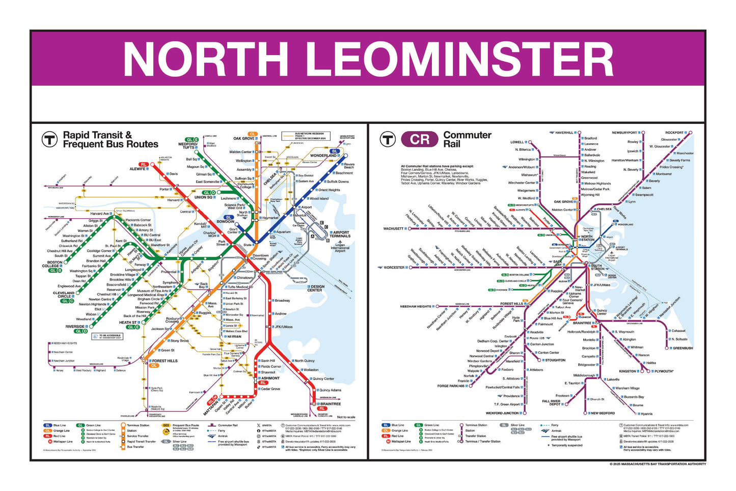 Boston MBTA Commuter Rail Station Panel Prints (N-R)