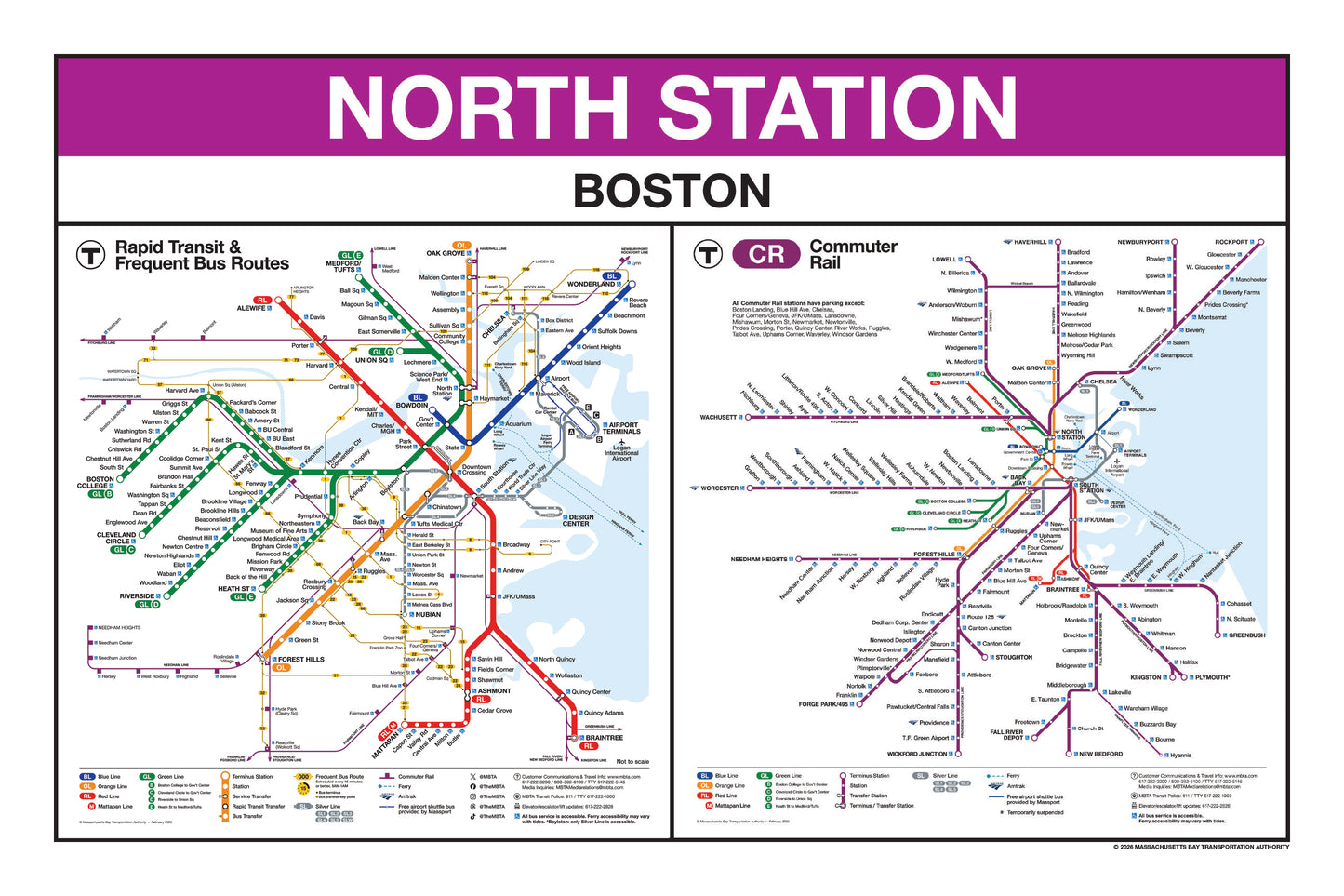 Boston MBTA Commuter Rail Station Panel Prints