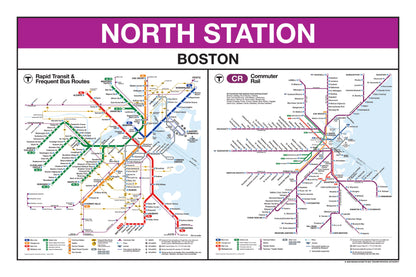 Boston MBTA Commuter Rail Station Panel Prints