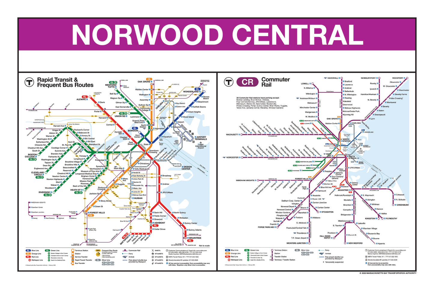 Boston MBTA Commuter Rail Station Panel Prints