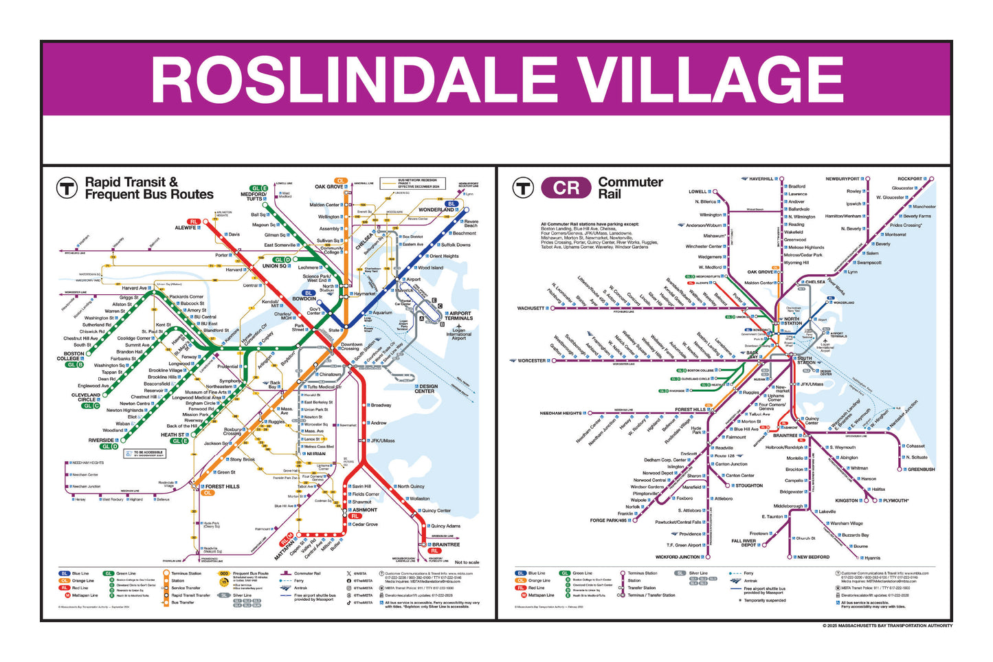 Boston MBTA Commuter Rail Station Panel Prints (N-R)