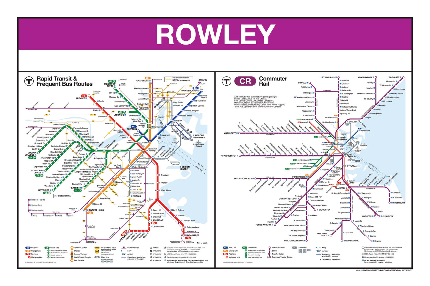 Boston MBTA Commuter Rail Station Panel Prints (N-R)