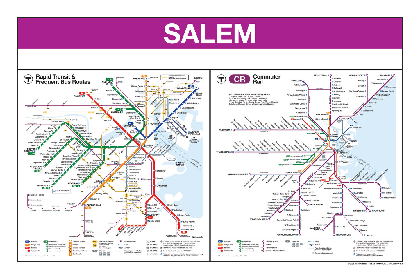 Boston MBTA Commuter Rail Station Panel Prints (S-Z)