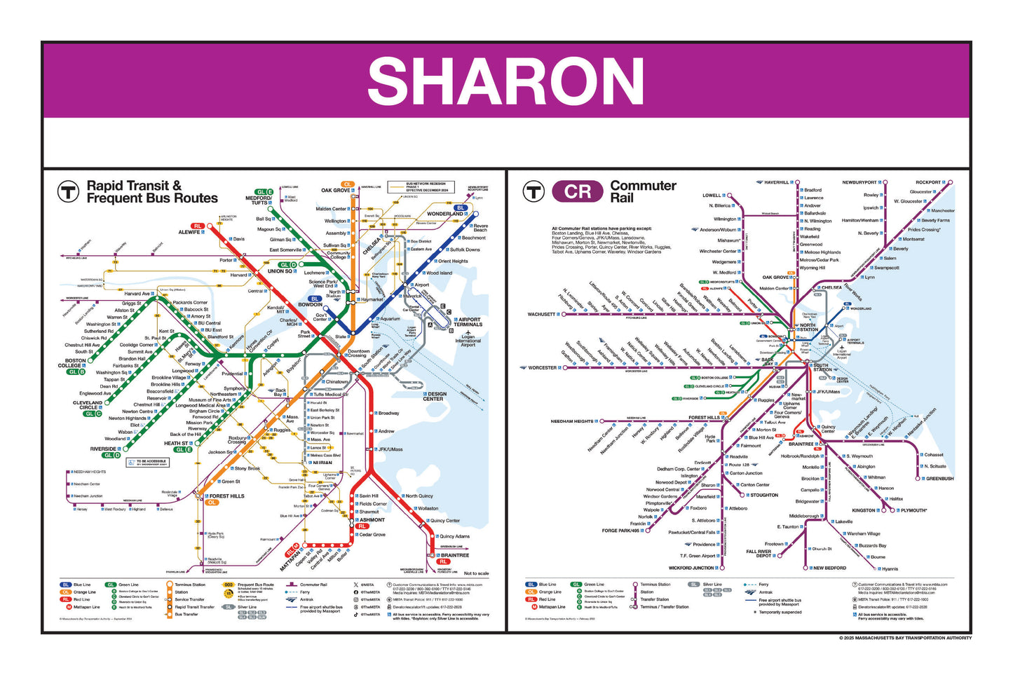 Boston MBTA Commuter Rail Station Panel Prints (S-Z)