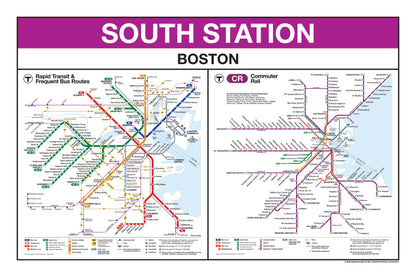 Boston MBTA Commuter Rail Station Panel Prints