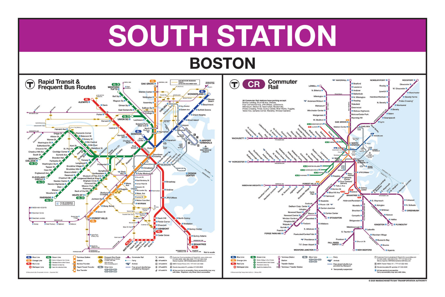 Boston MBTA Commuter Rail Station Panel Prints (S-Z)