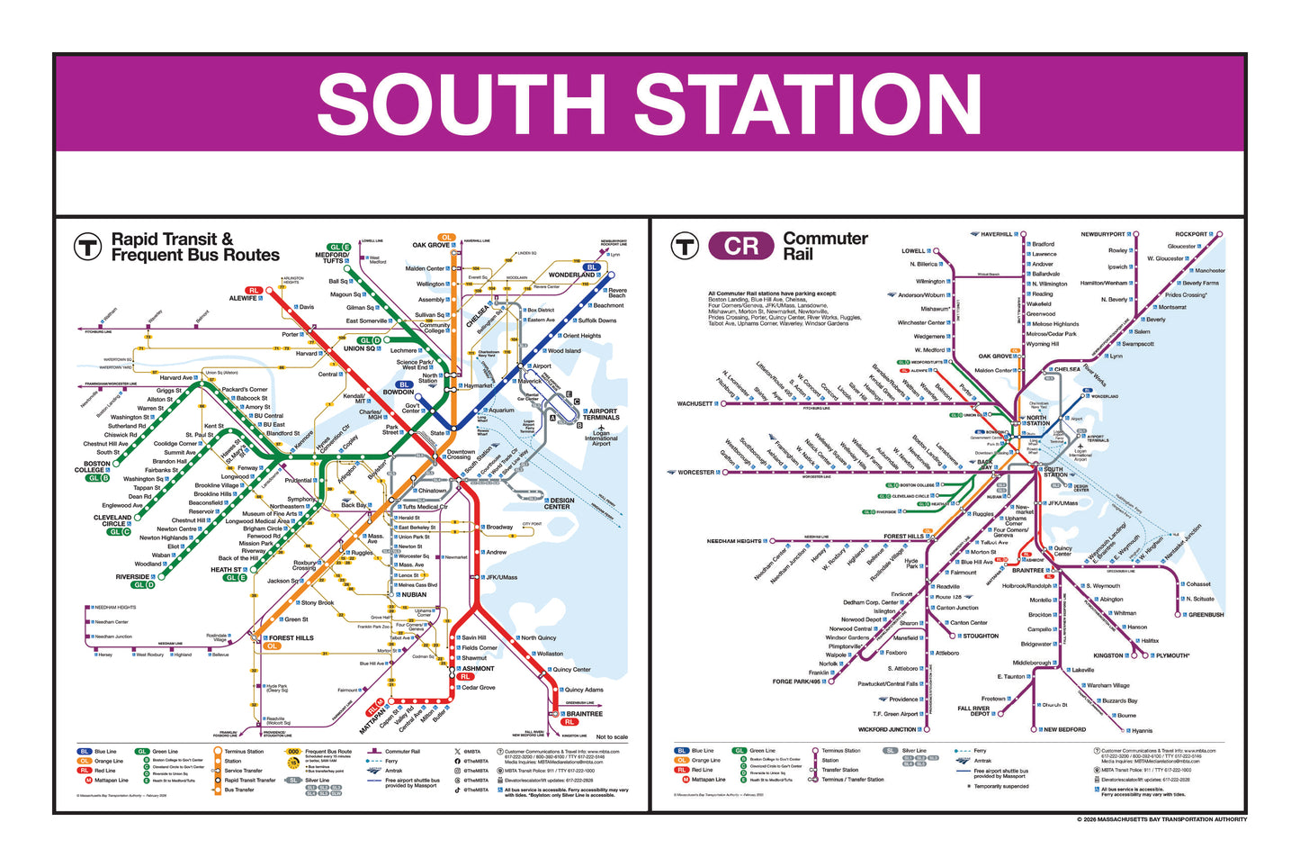 Boston MBTA Commuter Rail Station Panel Prints