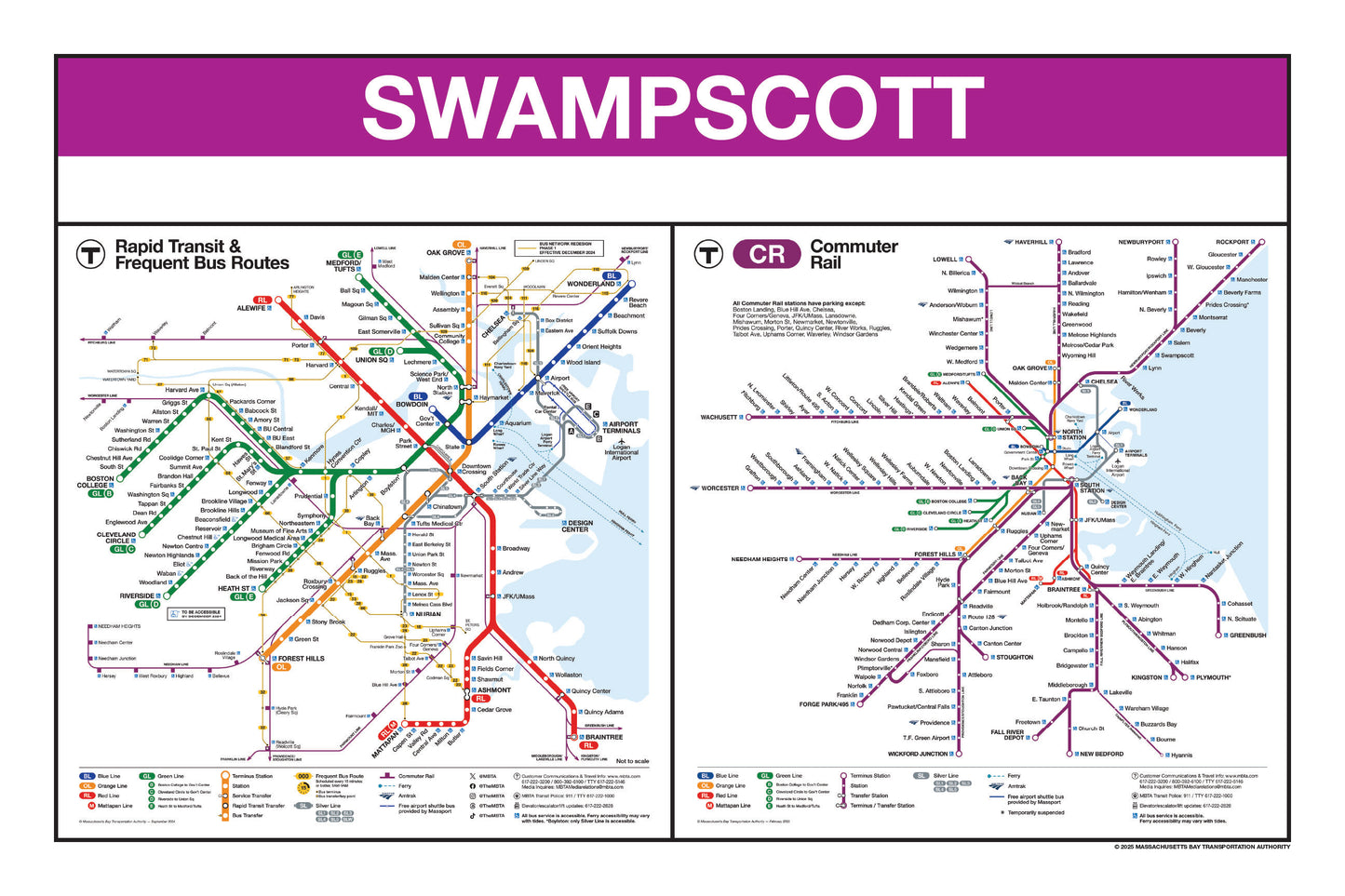 Boston MBTA Commuter Rail Station Panel Prints (S-Z)