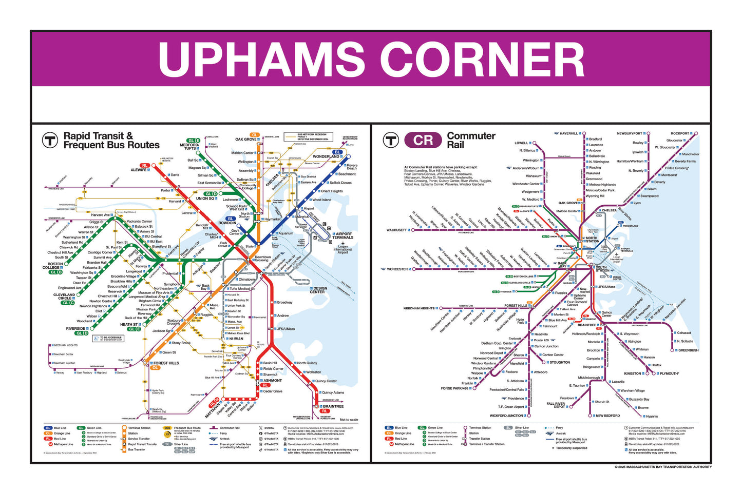 Boston MBTA Commuter Rail Station Panel Prints (S-Z)