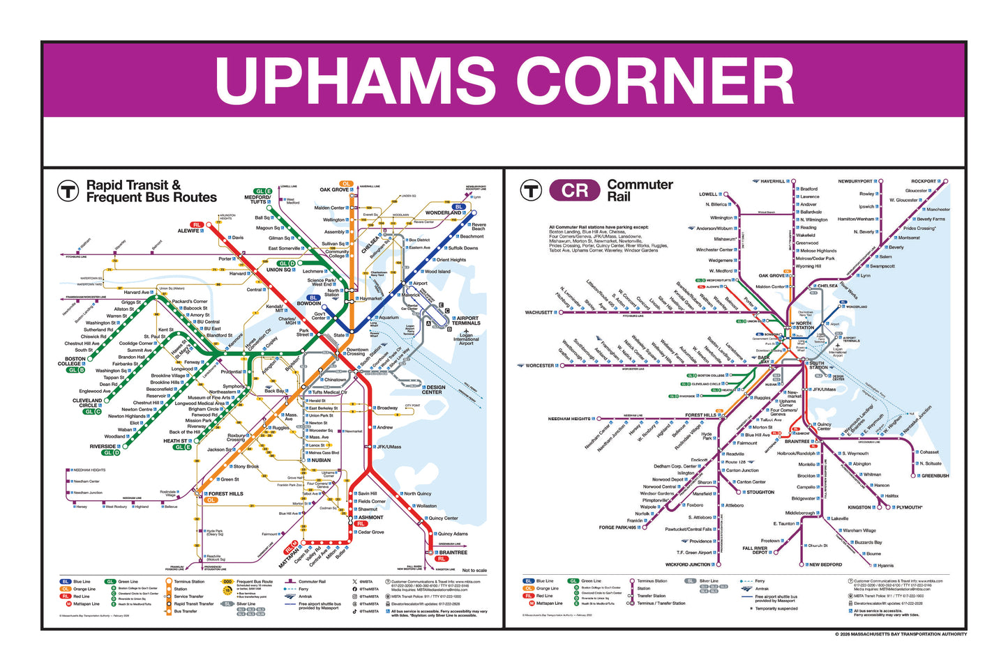Boston MBTA Commuter Rail Station Panel Prints